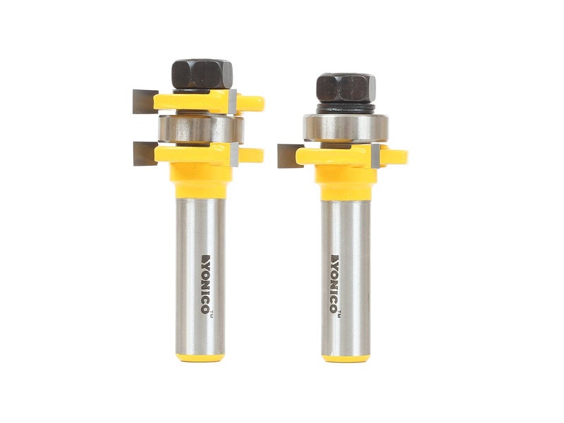 YONICO Router Bits Tongue & Groove Set 3/4-Inch 2 Bit 1/2-Inch Shank 15228